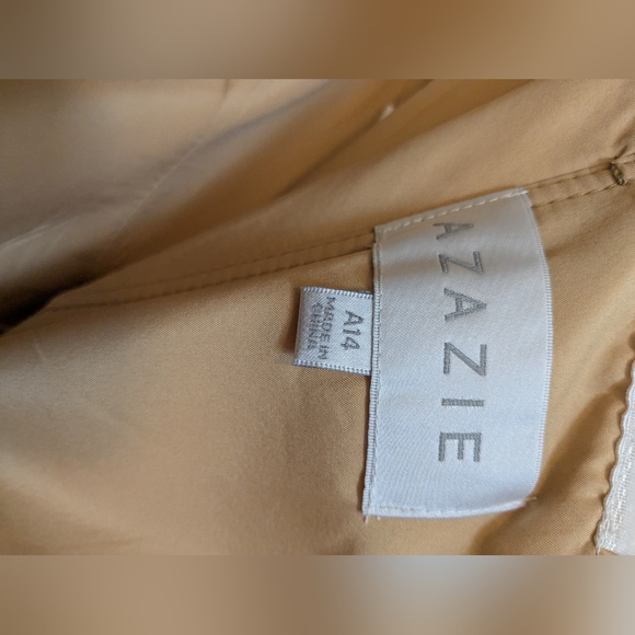 NWT Azazie Sue Gold Size A14 - Picture 4 of 6